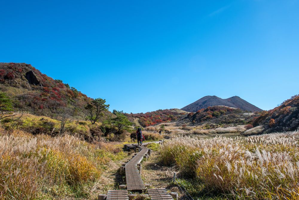 くじゅう連山の紅葉の画像 - 5枚目